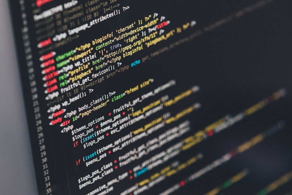 Custom business software being developed