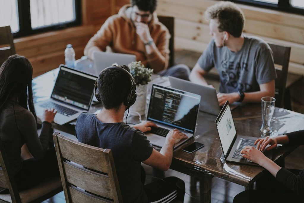 Swiggy Services team collaborating on a client project